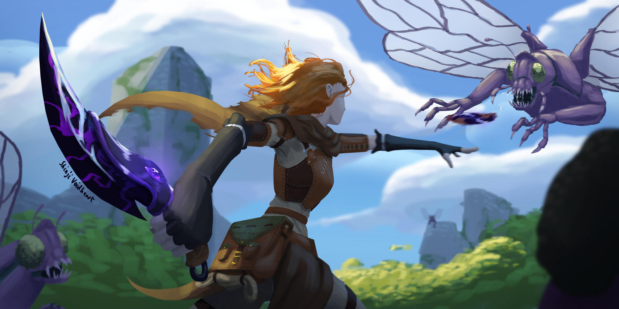 Daisy throwing her knife