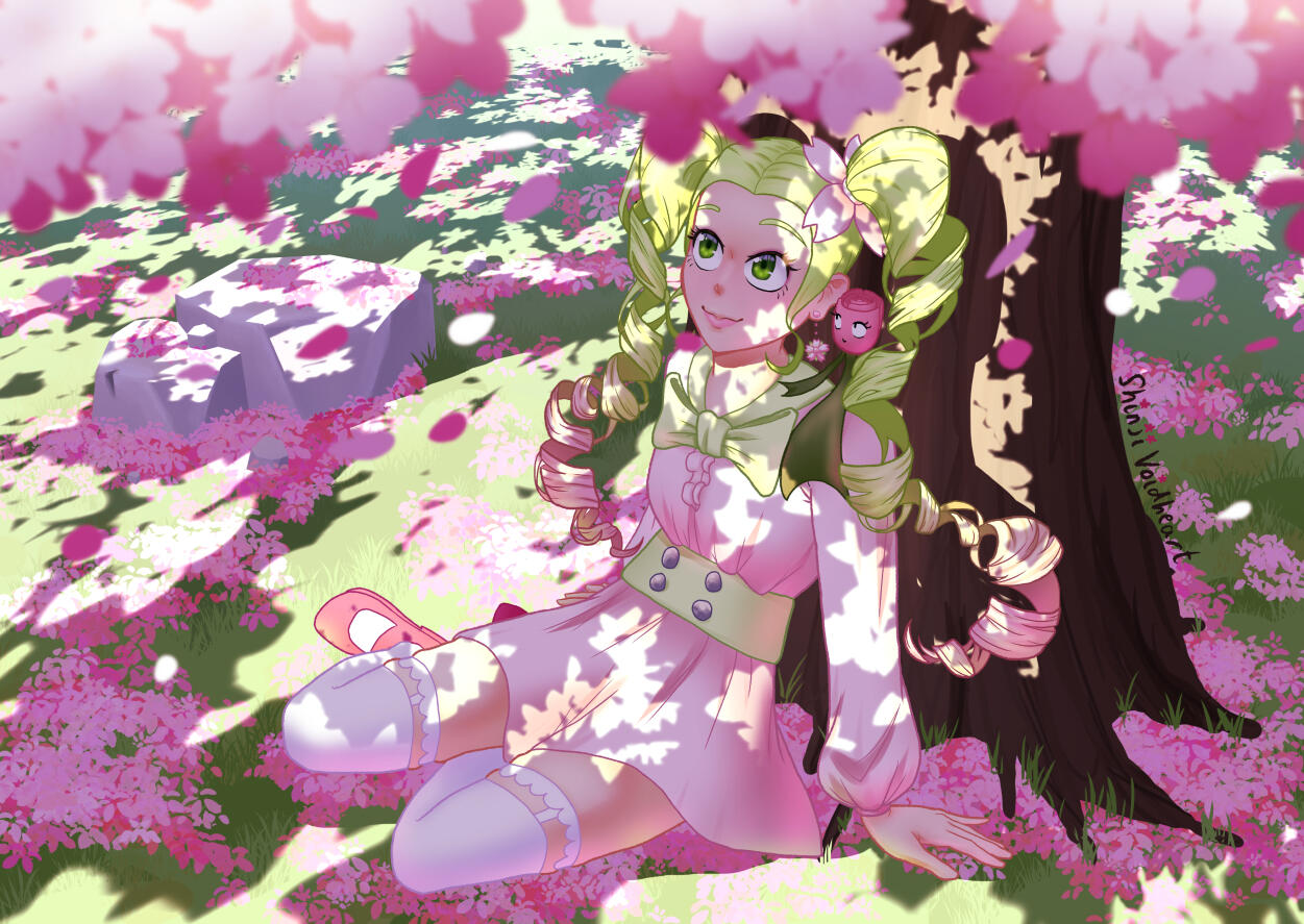 Shize under the Sakura tree